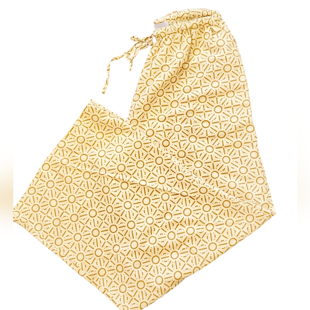 bamboo blonde Linen Wide Leg Pants